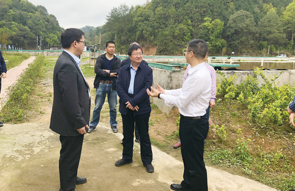 贛州市副市長胡聚文調(diào)研我司定南馬山逕、石陂角稀土尾水收集處理站